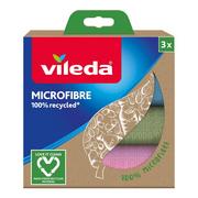 Ściereczki, gąbki, czyściki - Zestaw 3 ściereczek z mikrofibry z recyklingu Vileda, 30 x 30 cm - miniaturka - grafika 1