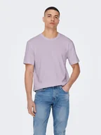 Koszulki męskie - Only & Sons T-Shirt 22025208 Fioletowy Regular Fit - miniaturka - grafika 1