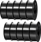 Filamenty i akcesoria do drukarek 3D - filament do druku 3D, wysoka wytrzymałość, błyszcząca struktura jedwabiu, BLACK SILK 10 szt - miniaturka - grafika 1