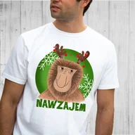 Koszulki męskie - koszulka z nosaczem na święta - miniaturka - grafika 1