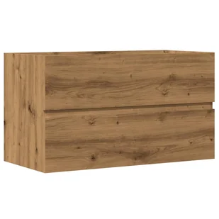 vidaXL Wisząca szafka łazienkowa, dąb artisian, 80x38,5x45 cm - Szafki łazienkowe - miniaturka - grafika 1