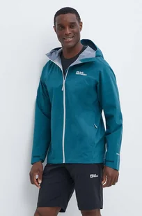 Jack Wolfskin kurtka outdoorowa Highest Peak 3L kolor zielony 1115134 - Kurtki i kamizelki sportowe męskie - miniaturka - grafika 1