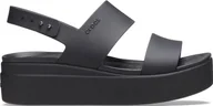 Sandały damskie - Crocs Sandały sportowe damskie Brooklyn Low Wedge czarne r. 36.5 - miniaturka - grafika 1