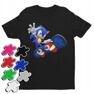 Koszulki męskie - Koszulka T-Shirt Dziecięca Z Nadrukiem Sonic Różne Wzory Kolory -M 134-140 - miniaturka - grafika 1