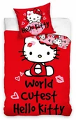Pościel dla dzieci - POŚCIEL bawełniana HELLO KITTY 160x200 cm - miniaturka - grafika 1