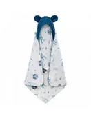 Akcesoria do fotelików - Bonjour Cherie Kocyk bambusowy do fotelika samochodowego 90/90 Dino minky Poseidon - miniaturka - grafika 1