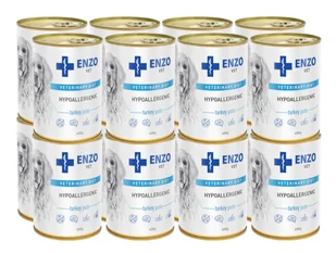 ENZO VET Hypoallergenic dieta hypoallergiczna z indykiem dla psów 16x400g - Mokra karma dla psów - miniaturka - grafika 1