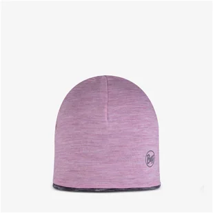 Czapka dziecięca BUFF MERINO LIGHTWEIGHT BEANIE MULTISTRIPES PANSY-GRAPHITE - Czapki damskie - miniaturka - grafika 1