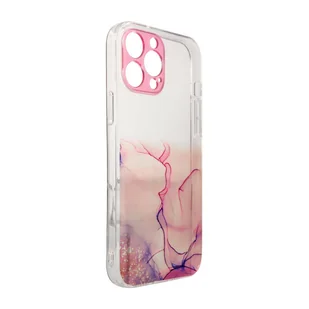 Marble Case etui do iPhone 12 Pro żelowy pokrowiec marmur różowy - Etui i futerały do telefonów - miniaturka - grafika 2
