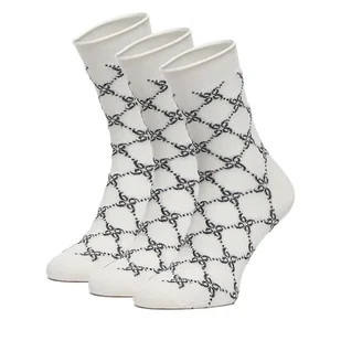 Skarpety Nine West CEO_BR_NW_Silver_01_Z_AW25 (3 PACK) Czarny - Skarpetki damskie - miniaturka - grafika 1