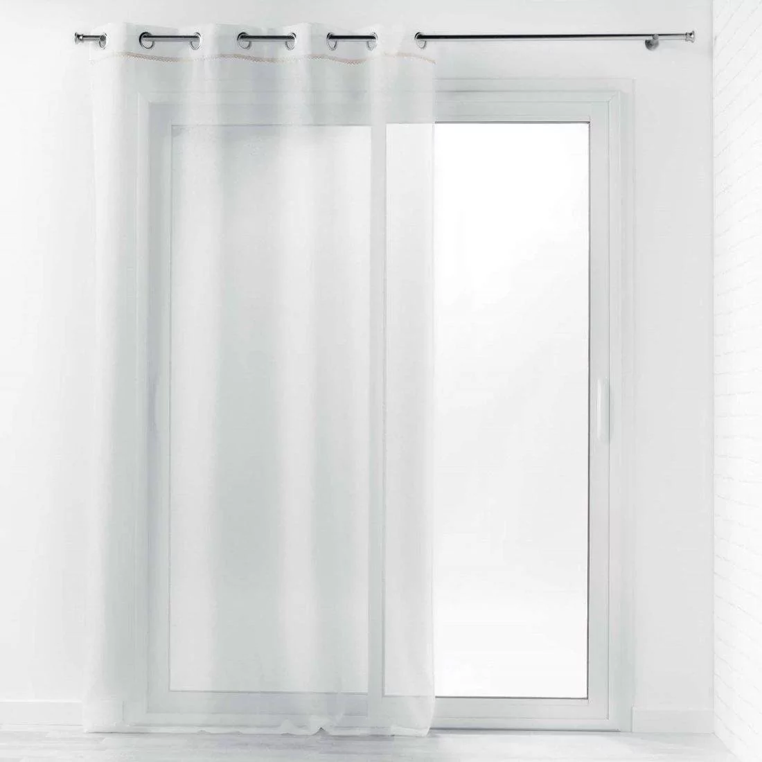 Douceur d'intérieur Douceur dintérieur Firana okienna na przelotkach CAMILLA 140 x 240 cm biała 1626412