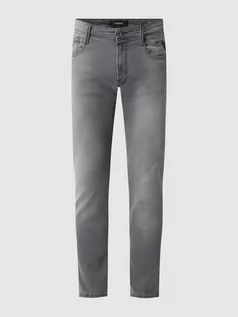 Spodnie męskie - Jeansy o kroju slim fit z dodatkiem streczu model ‘Anbass’ - grafika 1