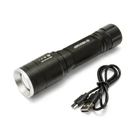 Latarki - HUNTER: 5W ładowalna latarka LED z funkcją zoom. - miniaturka - grafika 1