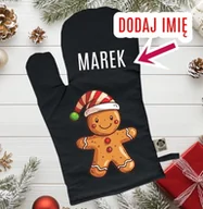 Fartuchy i rękawice kuchenne - ŚWIĄTECZNA RĘKAWICA KUCHENNA NA PREZENT Z IMIENIEM - miniaturka - grafika 1