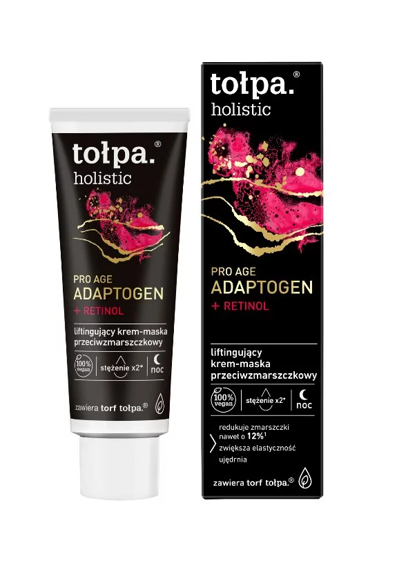 Tołpa Holistic - Pro Age Adaptogen + Retinol - Liftingujący krem-maska przeciwzmarszczkowy na noc - 40 ml