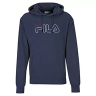 Bluzy męskie - FILA Męska bluza z kapturem, czarna, 2XL, czarny, XXL - miniaturka - grafika 1