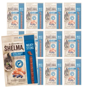 12x Smaczki dla kota z pstrągiem i borówką Shelma 15g - Przysmaki dla kotów 12x Smaczki dla kota z pstrągiem i borówką Shelma 15g - Przysmaki dla kotów - miniaturka - grafika 1