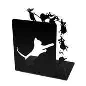 Podpórki do książek - Metalowa podpórka na książki z kotem i myszami H1-L78 - miniaturka - grafika 1