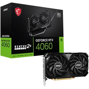 MSI GeForce RTX 4060 Ventus 2X Black OC 8GB DLSS 3 - Karty graficzne - miniaturka - grafika 1