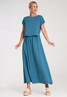 Komplety bielizny - Komplet Bluzka I Spódnica Komplet Damski Na Lato Niebieski M1219 R. S/M - miniaturka - grafika 1