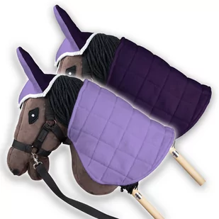 Derka dwustronna i nauszniki Skippi dla Hobby Horse - fiolet - Księgarnia OUTLET - miniaturka - grafika 1