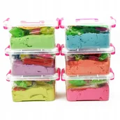 Prace ręczne dla dzieci - PIASEK magiczny KINETYCZNY 2Kg foremki piaskownica - miniaturka - grafika 1