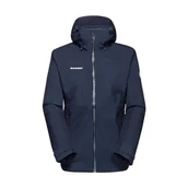 Kurtki damskie - Mammut Damska kurtka hardshellowa, z serii Convey Tour, XS, ciemnoniebieska, kurtka z kapturem, kurtka przeciwdeszczowa, z Gore-Tex Paclite 2,5 l, morski, XS - miniaturka - grafika 1