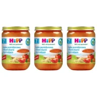 Dania dla dzieci - Hipp Zupka pomidorowa z kluseczkami i kurczakiem po 7. miesiącu zestaw 3 x 190 g Bio - miniaturka - grafika 1