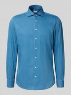 Koszule męskie - Koszula biznesowa o kroju slim fit z kołnierzykiem typu kent model ‘Spread’ - miniaturka - grafika 1