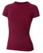Koszulki i topy damskie - Damska koszulka termoaktywna Brubeck Active Wool Women's T-Shirt | ŚLIWKOWY L - miniaturka - grafika 1