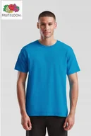 Koszulki męskie - Fruit of The Loom Koszulka T-shirt męski BAWEŁNA PREMIUM ICONIC TURKUS S - miniaturka - grafika 1