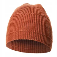 Czapki damskie - Damska Czapka Zimowa Z Domieszką Wełny Beanie Moraj Klasyczna Brązowy Uni - miniaturka - grafika 1