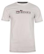 Koszulki męskie - Biały Bawełniany T-Shirt w Napisy, Nadruk -PAKO JEANS- Męski, Okrągły Dekolt, Krótki Rękaw - Pako Jeans - miniaturka - grafika 1