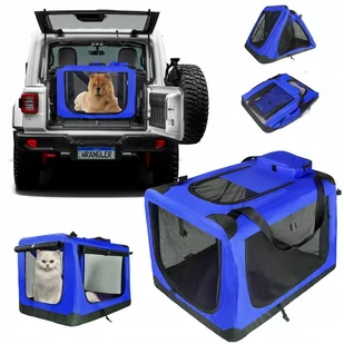 Duża Składana Torba Podróżna dla Psa, Transporter, Legowisko, Kojec, Niebieski 95x65x65cm XL - Sprzęt podróżny i transportery dla psów - miniaturka - grafika 1