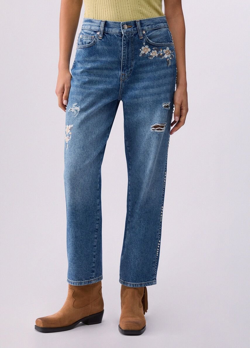 jeansy damskie liu jo straight ua6196 d4854 78997