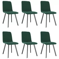 Krzesła - vidaXL Krzesła stołowe, 6 szt., zielone, aksamitne - miniaturka - grafika 1