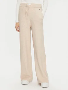 Tommy Hilfiger Spodnie dzianinowe UW0UW05523 Beżowy Relaxed Fit - Spodnie sportowe damskie - miniaturka - grafika 1