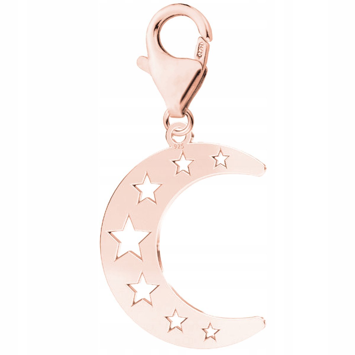 Zawieszka Pozłacana z Księżycem Gwiazdy Księżyc Półksiężyc Moon SREBRO 925
