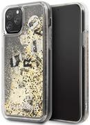 Etui i futerały do telefonów - Karl Lagerfeld Signature Glitter Case - Etui iPhone 11 Pro (Gold Floatting Charms) - miniaturka - grafika 1