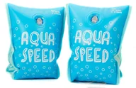 Pływanie - Aqua Speed skrzydła pływających o wyściółka wewnętrzna pomoc do pływania przyjemność do kąpieli dla dzieci do trzech lat (11 do 18 kg) Premium Arm Bands, niebieski 5908217660855 - miniaturka - grafika 1