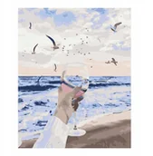 Malowanie po numerach - Malowanie po numerach BRUSHME, 40x50 cm, morze w szklance, 1 szt., w pudełku - miniaturka - grafika 1