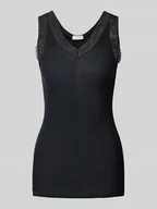 Bielizna nocna - Top z obszyciem z koronki - miniaturka - grafika 1