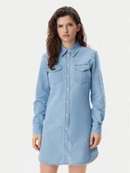 Sukienki - Tommy Jeans Sukienka jeansowa DW0DW20111 Niebieski Regular Fit - miniaturka - grafika 1