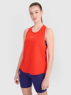 Koszulki sportowe damskie - 4F Top treningowy oversize szybkoschnący damski - czerwony XS - miniaturka - grafika 1
