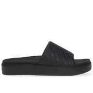 Klapki i japonki damskie - Klapki Tommy Hilfiger Monogram Pool FW0FW07855-BDS - czarne - miniaturka - grafika 1