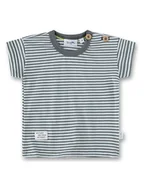 Kaftaniki dla niemowląt - Sanetta Kidswear Koszulka w kolorze antracytowo-białym - miniaturka - grafika 1
