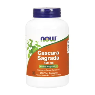 Now Foods NOW Cascara Sagrada 450mg/250kaps. naturalny środek przeczyszczający N4623 - Suplementy naturalne - miniaturka - grafika 1