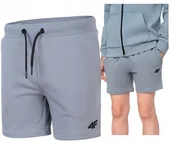 Spodenki męskie - 4F CHĹOPIÄCE KRĂ“TKIE SPODENKI DRESY BAWEĹNA / 146 - miniaturka - grafika 1