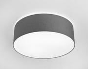 Lampy sufitowe - Nowodvorski Abażurowa LAMPA sufitowa CAMERON 9682 okrągła OPRAWA plafon minimalistyczny szary - miniaturka - grafika 1