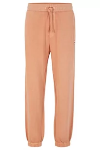 HUGO Dorez męskie spodnie do biegania z bawełny Terry z naszywką z logo, Open Orange899, XL - Spodenki męskie - miniaturka - grafika 1